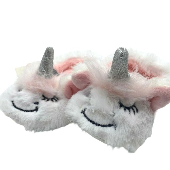 Cat & Jack infant/Toddler Plush Unicorn Slippers With Strap-White-Size 2T/3T-NWT - Picture 1 of 5